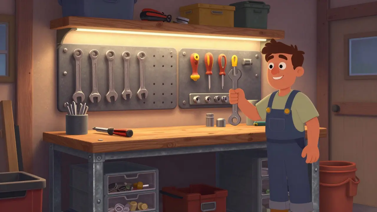 Обустройство гаража: как организовать хранение инструментов и построить рабочий верстак