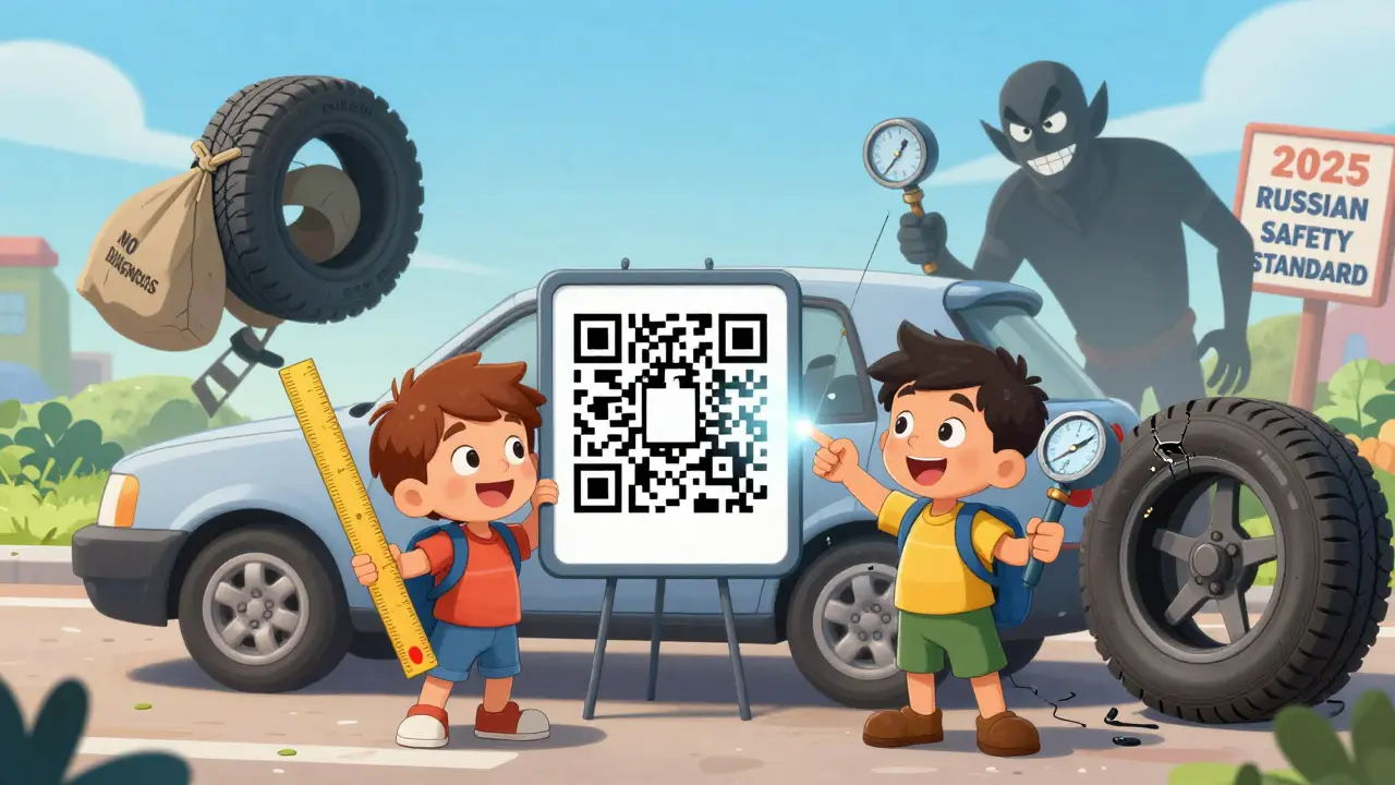 Семья проверяет шину с помощью 3D-сканирования, а мошенник с небезопасными покрышками уходит в тень.