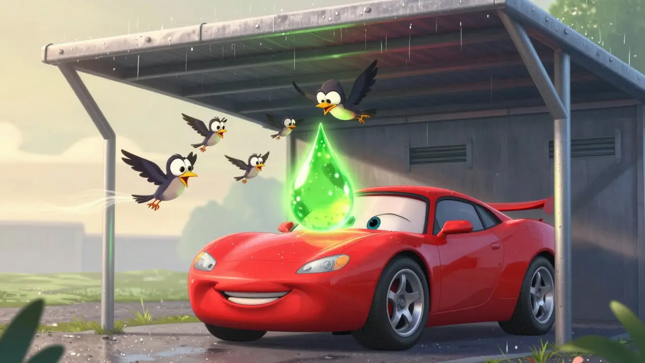 Стоянка под открытым небом: как защитить машину от дождя, снега и птичьего помета