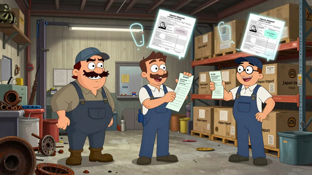 Три типа авторазборов: небрежный гараж, профессиональный СТО и современный склад с импортными запчастями.