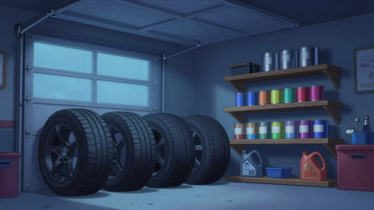 Как хранить шины дома: секреты сохранения резины и дисков