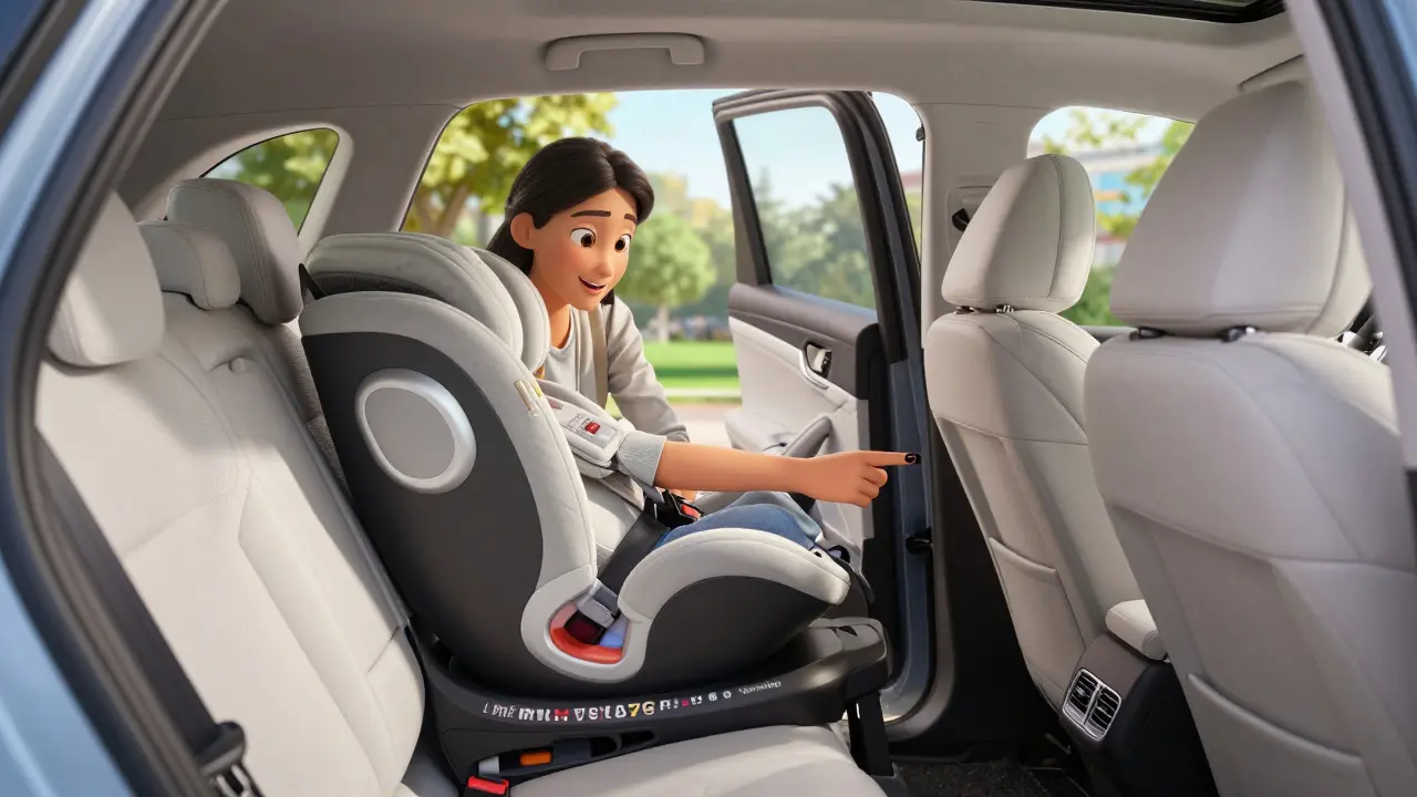 Процесс легкой установки детского автокресла с помощью системы ISOFIX