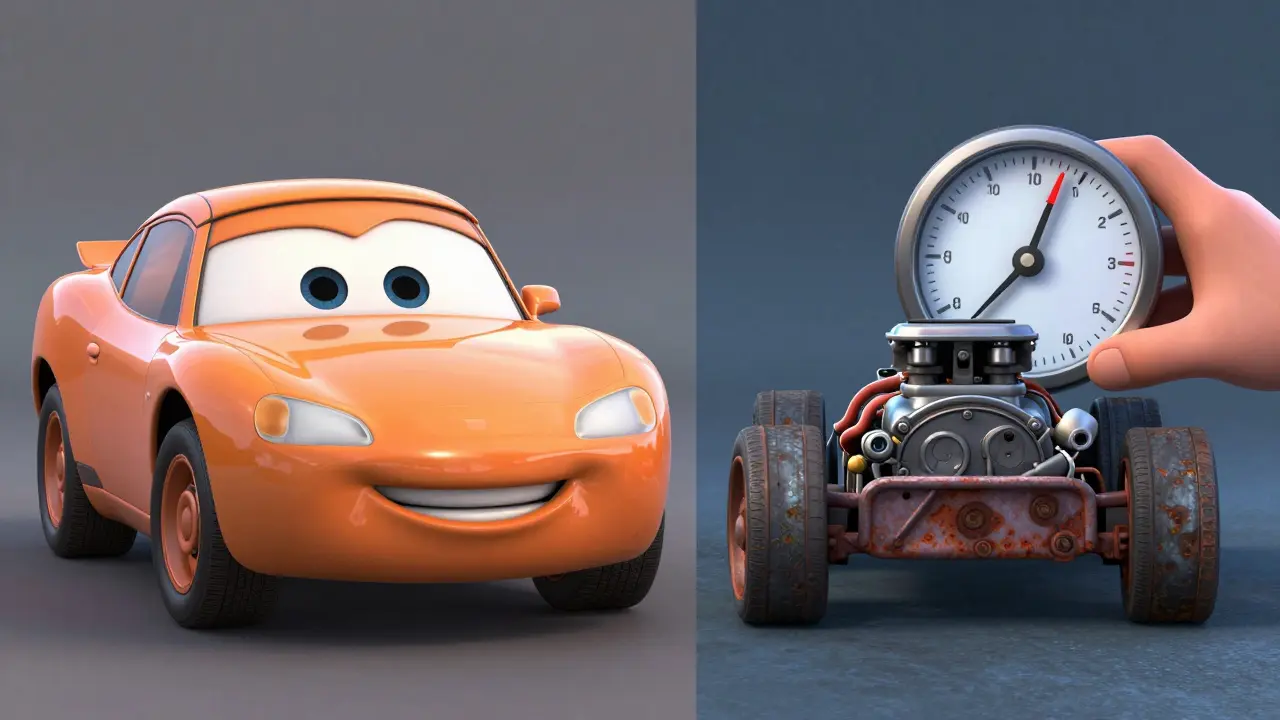 Сравнение внешнего блеска авто и его реального износа с ржавчиной внутри