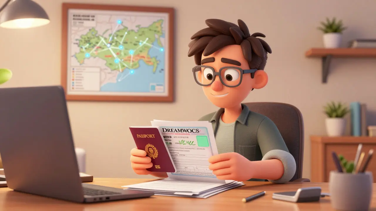 Самозанятый водитель готовит документы для лицензии дома